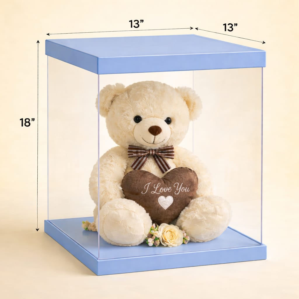 Blue Transparent Box  (13x13x18" Set of 3 PCS )