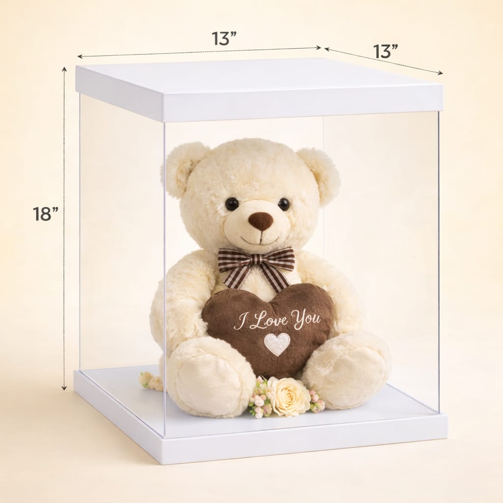 White Transparent Box  (13x13x18" Set of 3 PCS )