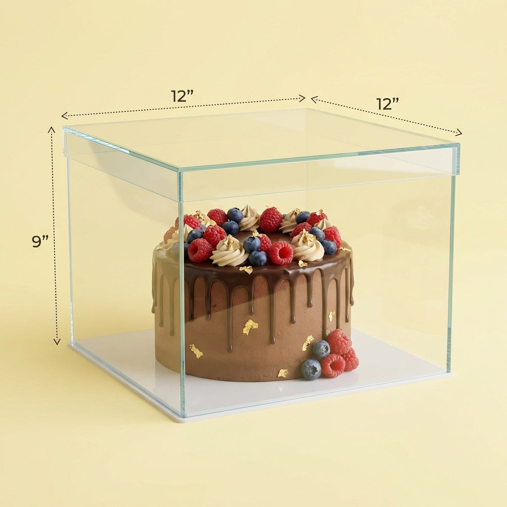 Transparent Cake Box  (12x12x9 Inch Set of 3 PCS)