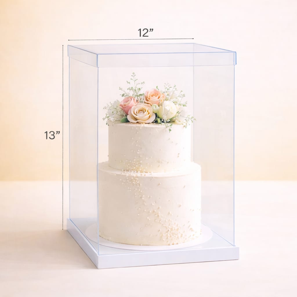 Transparent Cake Box  (12x12x13 Inch Set of 3 PCS)