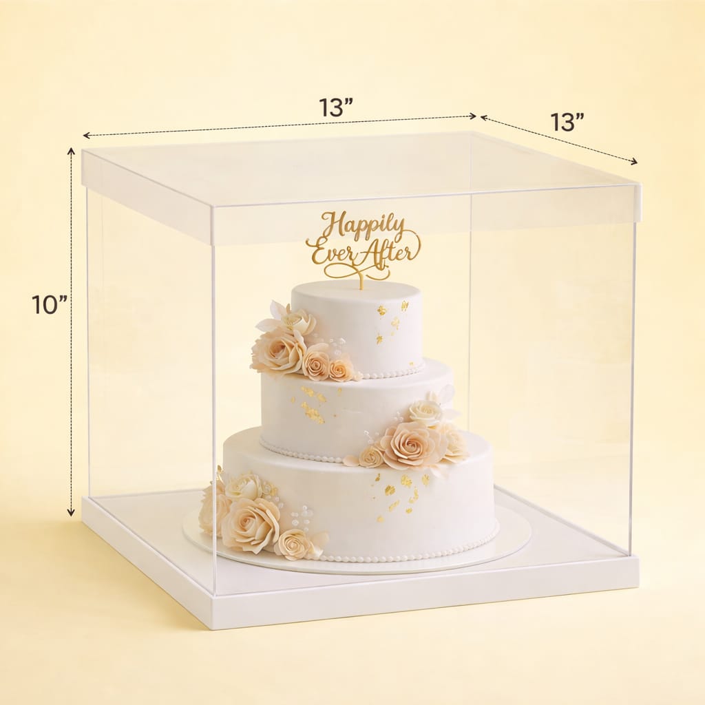 Transparent Cake Box  (13x13x10" Set of 3 PCS)