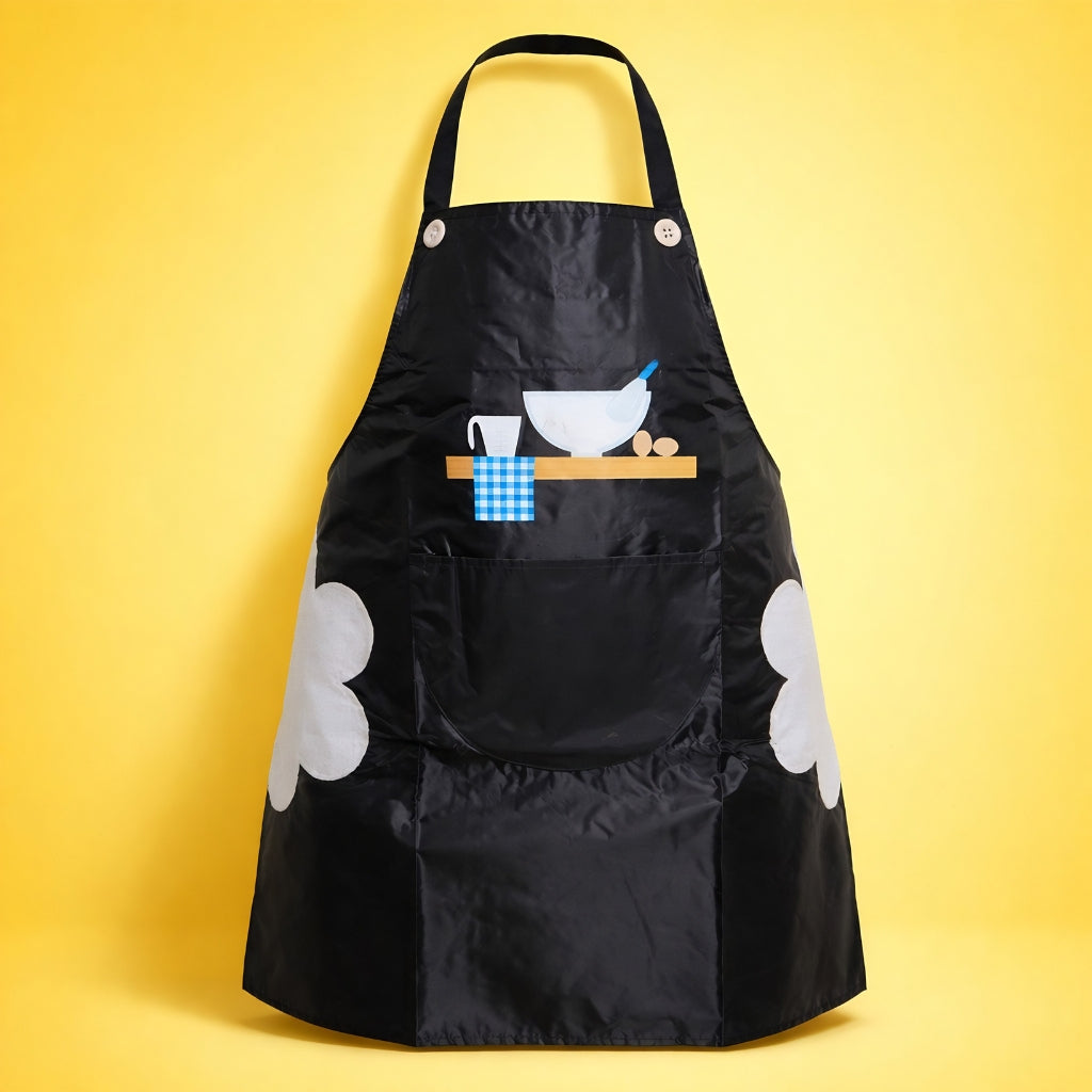 Black Kitchen Apron-2  (Set of 5 pcs) 3345