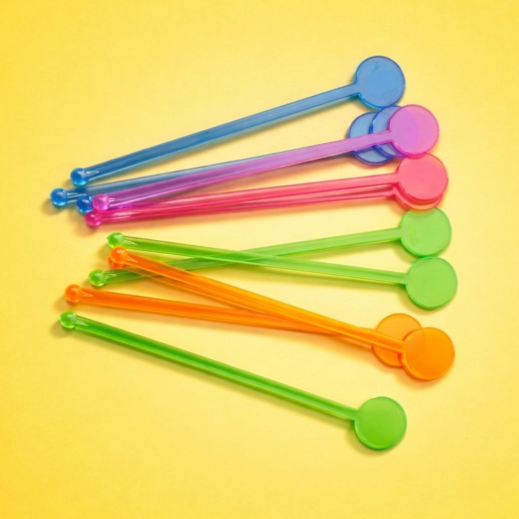 Multicolor Plastic Spoon Stirrers (Set of 5 pcs) 323