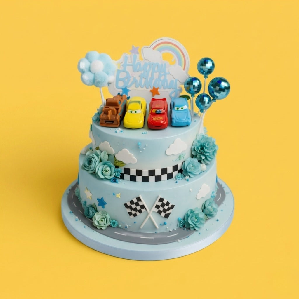 Racing Car Cake Topper Accessories (Set of 2 pcs)