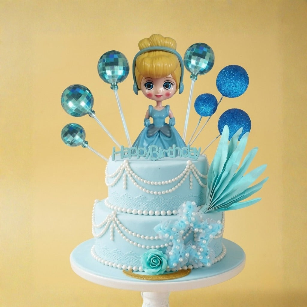 Blue Doll Cake Topper Accessories (Set of 2 pcs)