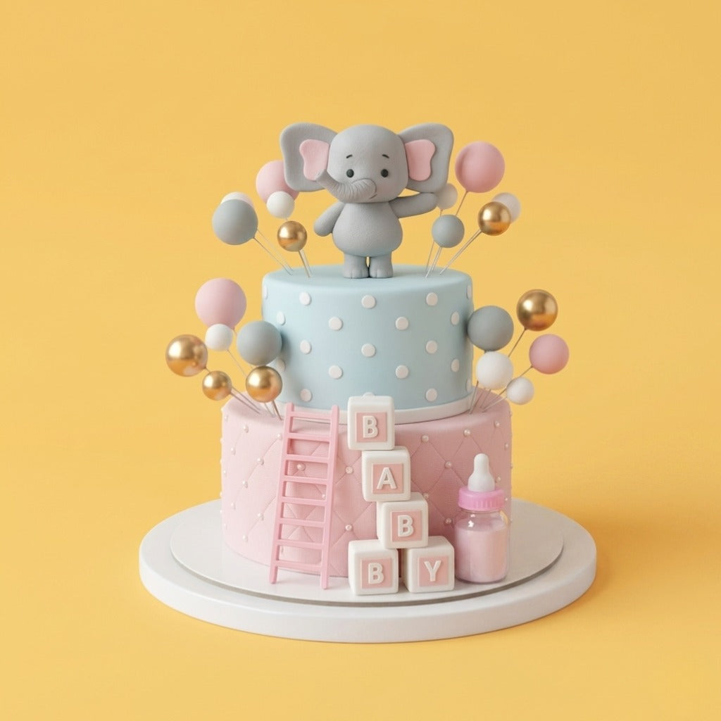 Baby Elephant Cake Topper Accessories (set of 1 pc)