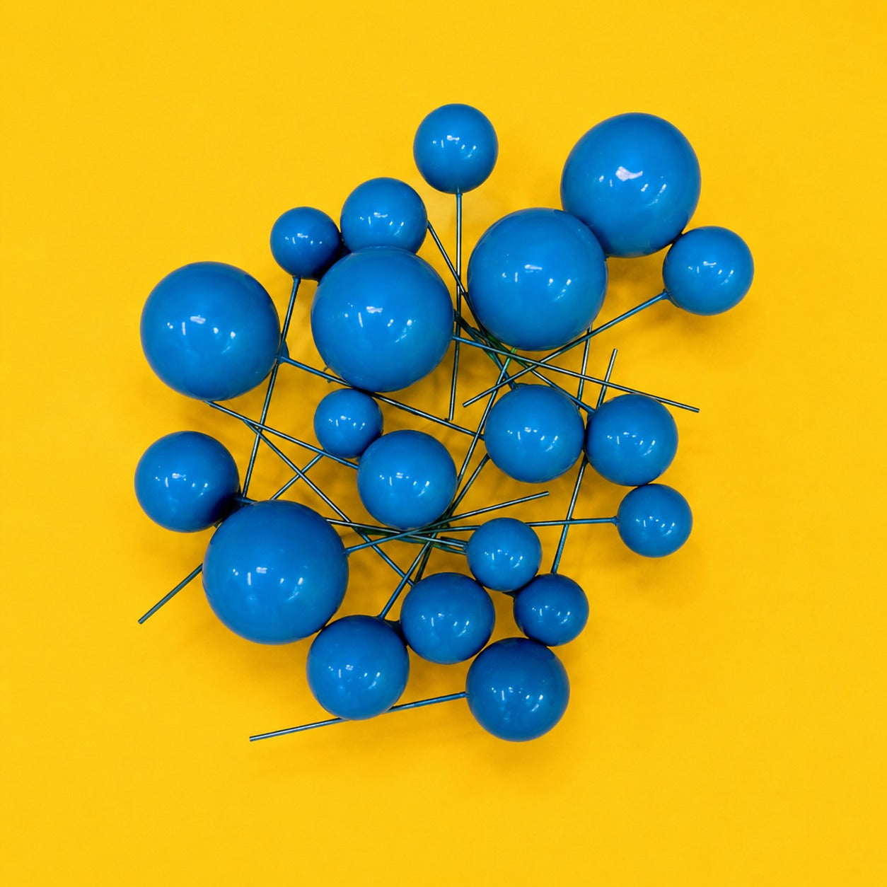 CAKE DECORATION OR  FAUX BALL DARK BLUE  (PACKET OF 20 PCS)10854