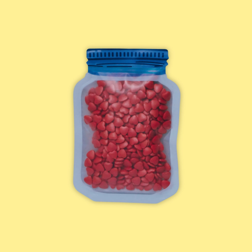 Plastic Jar Shape Ziplock Pouch (15 × 10.5 cm, Set of 20 pcs) 12660