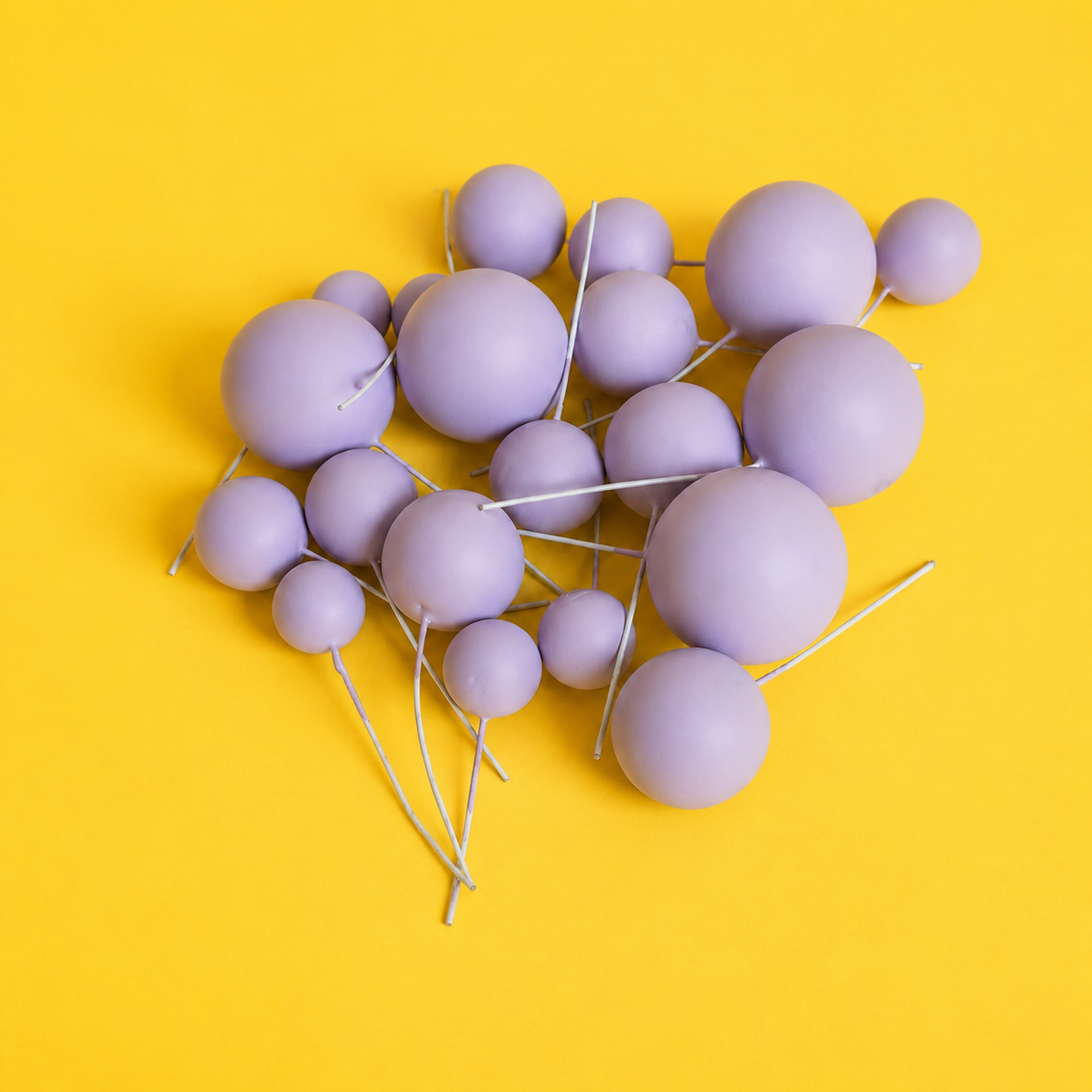 CAKE DECORATION OR FAUX BALL MATTE LIGHT PURPLE (PACKET OF 20 PCS) (Barcode 13642)