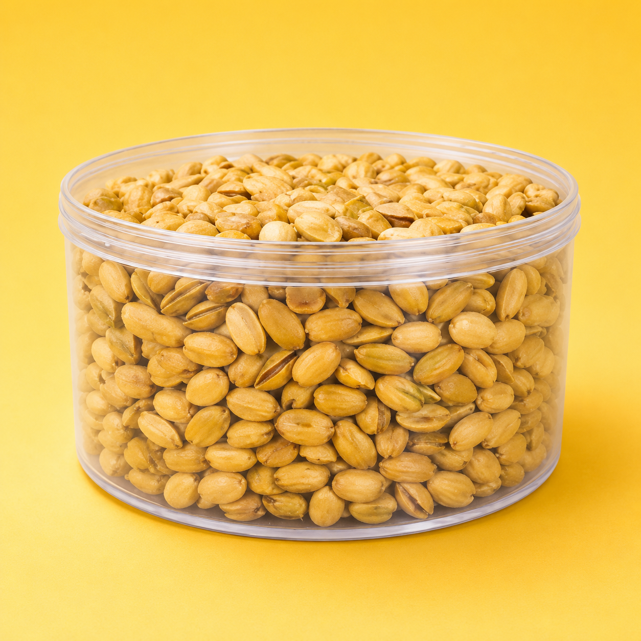 ACRYLIC STORAGE CONTAINER ROUND SHAPE 14*6.0 CM 600 GM (Set of 50 PCS) 12653