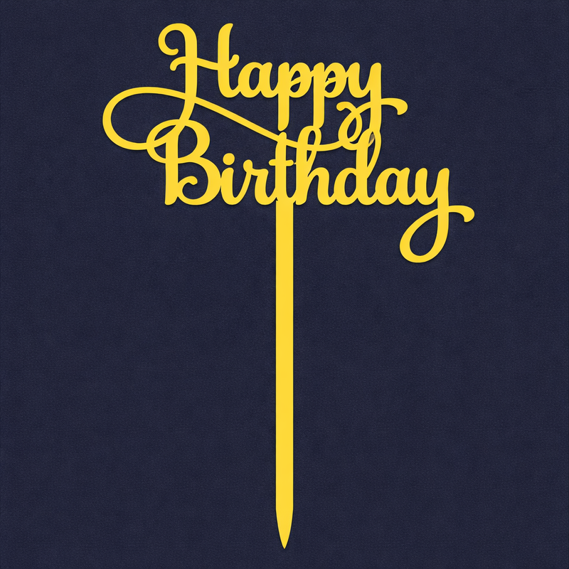 Happy Birthday Cake Topper H59 (Set of 10 PCS)