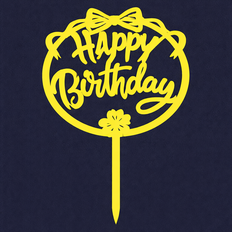 Happy Birthday Cake Topper H66 (Set of 10 PCS)