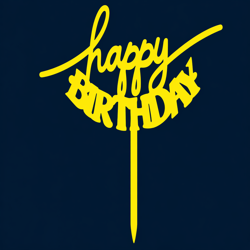 Happy Birthday Cake Topper H46 (Set of 10 PCS)