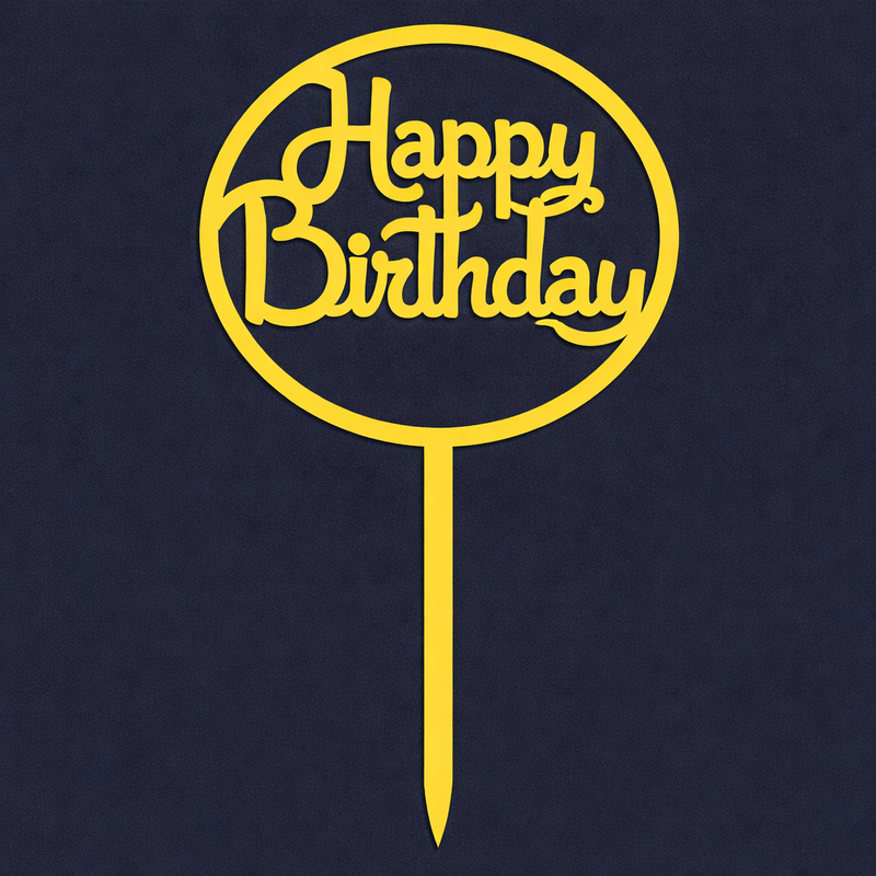 Happy Birthday Cake Topper H57 (Set of 10 PCS)